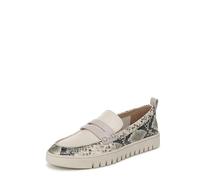 Vionic Mocassini da Donna Perfettamente ripiegabili Uptown Scarpe con Supporto Arco Medio, Pelle Goffrata Serpente Color Crema, 38.5 EU