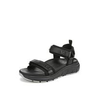 Vionic Sandali Walk Max Wanderer da donna, Pelle nera, 41.5 EU Larga