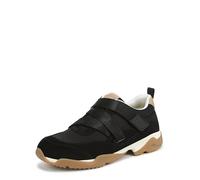 Vionic Walk Slim Gia, Scarpe da Ginnastica Donna, Pelle Scamosciata Nera, 40 EU Larga