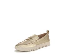 Vionic Women's Loafer Perfectly Packable Uptown Shoes with Arch Support Medium Fit, Gold Leather, 41 EU