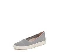 Vionic Women's Uptown Skimmer Knit Ballet Flat, Light Grey Fabric, 38 EU