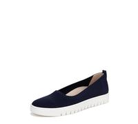 Vionic Women's Uptown Skimmer Knit Ballet Flat, Navy Blue Fabric, 38.5 EU