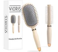 Vioris Aura Set di spazzole districanti e rullo per la cura dei capelli: spazzole per capelli perfette per donne con capelli ricci, strumenti per lo styling ed elettrodomestici per capelli lisci senza