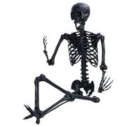 VioroKew Scheletro snodabile per Halloween da 1,6 m, ossa umane realistiche a grandezza naturale, con foro per appendere e articolazioni mobili, scheletro in plastica a corpo intero per Halloween