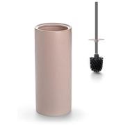 Viosuniu Set di scopino e portascopino per WC in ceramica opaca per bagno, antigraffio, antiruggine (rosa, 1)