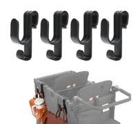 VIOTIIN 4 ganci multiuso a doppio strato per passeggino Wonderfold Wagon W2 e W4, salvaspazio, per appendere bici da equilibrio e tutto il resto, accessori per vagoni in plastica resistente, carico