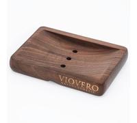 VioVero Naturkosmetik Portasapone in legno, portasapone, portasapone con scarico, Piatti per il Sapone, Portasapone in Legno Naturale Fatto a Mano.