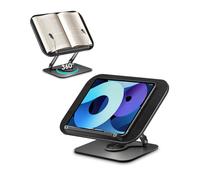 Viozon Leggio per lettura, supporto per libri, regolabile in altezza e angolo, base girevole a 360°, pieghevole e portatile, leggero per ufficio, cucina, libri di testo scolastici, ricette, riviste,