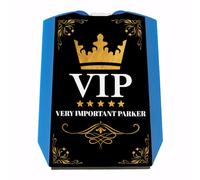 VIP Disco di parcheggio con scritta divertente, motivi eleganti e 2 chips per carrello della spesa per Very Important Parker divertente nel parcheggio durante lo shopping re della strada corona regina