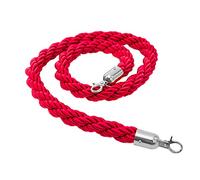 VIP Queue Ber - Corda di canapa spessa 3 cm con argento, corda di controllo della folla per eventi, cinema, lunghezza 2,7 m e 0,6 m disponibili