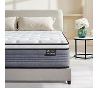 Vipcute Materasso Queen Size, 30,5 cm, materasso ibrido a spirale insacchettato, in una scatola con gel memory foam, durezza media