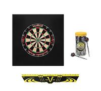 Viper by GLD Products Lega, Pezzi, Viper Punta in sisal setole in Acciaio: Set Deluxe (Bersaglio League, tabellone Defender II, Linea di Lancio dei Bordi, Barattolo da 21 Freccette) Unisex, Nero