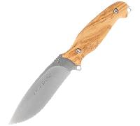 Viper Coltello a lama fissa 3,8mm finitura satinata e manico con guancette in legno