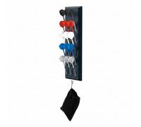 Viper Dart Caddy Porta Freccette da Parete in Legno massello con Borsa Porta Accessori, espone 4 Set di Freccette in Acciaio/Punta Morbida, per bersagli in sisal ed elettronici, cornici e armadietti