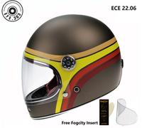 Viper F656 Casco moto moto integrale da corsa vintage retro in fibra di vetro