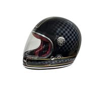 ViPER F656 Full Face Motorcycle Motorbike Helmet ECE 22.06 Approved Vintage Motorbike Helmets for Adult Men And Women Touring Urban Bike Safety Wear Full Face Helmet (Chequer,XS)