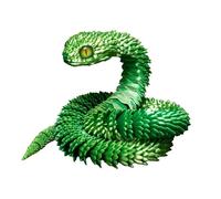 Vipera stampata in, giocattolo serpente stampato in, Modello serpente mobile congiunto da 23,6 pollici, Giocattolo flessibile, oggetti da collezione articolati per la decorazione del soggiorno