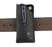 VIPERADE PJ11 Pelle EDC Pocket Slip per Rebar Kick/coltello a base di erbe Mini coltello Torcia Multitool Fondina in pelle EDC Piccola guaina per coltello multiuso in pelle per cintura con clip