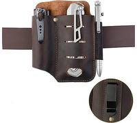 VIPERADE PJ15 Fodero multiuso per cintura, organizer tascabile EDC, da uomo, custodia in pelle con portachiavi, porta torcia, portapenne, strumenti fodero per coltelli per Leatherman