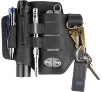 VIPERADE PJ16 Fondina EDC Organizer Hademade Custodia in pelle 3 Tasche Borsa per attrezzi Tasca per fondina per cintura con portachiavi per il trasporto quotidiano all'aperto