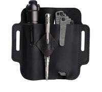 VIPERADE PJ19 Borsa in Pelle EDC Organizer Multiuso Tattica Con Portachiavi e Portapenne - Fodero Con Passante per Cintura per Campeggio All'aperto - Nero