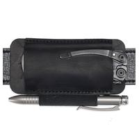 VIPERADE PJ33 Slip Tascabile in Pelle EDC per Mini Coltello Torcia Multiuso - Fondina EDC Piccolo Fodero per Coltello Multiuso per Cintura Con Clip