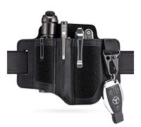 VIPERADE PL3 - Fodero in pelle con area patch fai da te, organizer per borse EDC per uomo per Leatherman Multitool, porta torcia con portapenne, organizer per cintura EDC con portachiavi