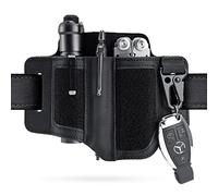 VIPERADE PL3 fodero in pelle multitool con area patch fai da te, organizzatore tascabile EDC da uomo per multitool, porta torcia con portapenne, organizzatore da cintura EDC con portachiavi