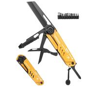 VIPERADE VAK4 EDC 12-IN-1 Multitool Pocket Knife con 11 punte per cacciavite, design di bloccaggio di sicurezza, forbici a molla, fodero resistente per all'aperto, campeggio, sopravvivenza (Giallo)