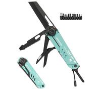 VIPERADE VAK4 EDC 12-IN-1 Multitool Pocket Knife con 11 punte per cacciavite, design di bloccaggio di sicurezza, forbici a molla, fodero resistente per all'aperto, campeggio, sopravvivenza (Blu)