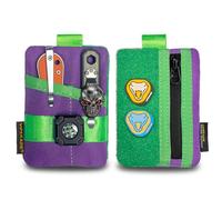 VIPERADE VE15 Mini EDC Pouch Pocket Organizer, mini tasca porta attrezzi con zona patch fai da te, portafoglio portamonete per EDC, facile accesso per moschettone portachiavi, nero