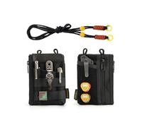 VIPERADE VE16R Borsa EDC Borsa porta attrezzi piccola EDC con 7 tasche, Borsa organizer EDC per uomo, Borsa piccola organizer multiuso con tracolla, Borsa piccola tasca EDC