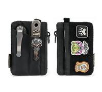 VIPERADE VE17 Mini borsa tascabile EDC, piccola borsa organizer EDC con 4 tasche, borsa per attrezzi EDC con area di chiusura in strappo, borsa aggiuntiva per zaino piccolo - Nero