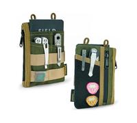 VIPERADE VE18 Organizer tascabile, borsa portautensili tascabile in nylon con area patch fai-da-te per uomo, organizer tascabile per ingranaggi EDC, fodero per monete EDC Custodia in nylon EDC
