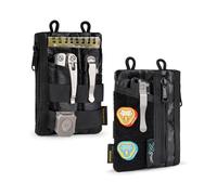 VIPERADE VE18 Organizer tascabile, borsa portautensili tascabile in nylon con area patch fai-da-te per uomo, organizer tascabile per ingranaggi EDC, fodero per monete EDC Custodia in nylon EDC