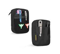 VIPERADE VE31 Custodia EDC Mini Borsa EDC, Organizer tascabile EDC Borsa piccola per organizzare, Mini custodia amministrativa con chiusura in strappo per campeggio, Bushcraft - Nero
