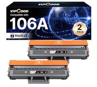 VIPGOOD 106A Toner con chip Compatibile per HP 106A W1106A Cartucce Toner per Laser 107w 107a 107r per MFP 137fnw 137fwg 135a 135r 135w 135wg (Nero, 2-Pack)