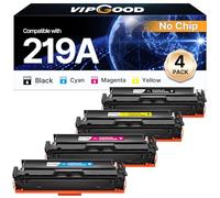 VIPGOOD 219A Toner Compatibile per HP 219A 219X W2190A per Color Laserjet Pro MFP 3302FDW 3302FDWG 3302SDWG 3202DN 3202DW (Nero Ciano Giallo Magenta, 4-Pack)