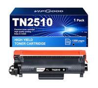 VIPGOOD TN2510 TN-2510 Cartuccia Toner con Chip Compatibile per Brother TN 2510 TN2510XL per MFC L2800DW MFC L2827DW MFCL2835DW HL-L2400DWE HL-L2445DW DCP-L2665DW MFC-L2860DWE (1 Nero)