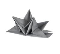 Viphome - Set di 12 tovaglioli pré-plié con 3 Pieghe 40 x 60 cm, Grigio, 40 x 60