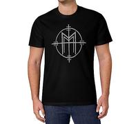 Viplili Marilyn Music and Manson - Maglietta da uomo a maniche corte, unisex, girocollo, alla moda, Nero , M