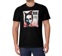 Viplili Marilyn Music and Manson - Maglietta da uomo a maniche corte, unisex, girocollo, alla moda, Nero , M