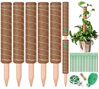 VIPNAJI 5 Pezzi Palo per Fibra di Cocco per Piante, Monstera Rampicanti Supporto estendibile fino a 160 cm, Bastone Muschiato, Ostegno Piante Rampicanti Cocco per Casa Giardino