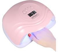 VIPNAJI Lampada Unghie LED UV Professionale,168W Fornetto Unghie Può Curare Rapidamente,Sensore Di Avvio Automatico,Timers da 10s/30s/60s/90s, LCD Display Lampada per unghie per Gel Nail Polish Light