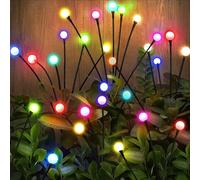 VIPNAJI Lampade solari per esterni, 4 pezzi, lucciole solari con 10 LED, Colorato lampade solaro da giardino, IP65, impermeabili, per esterni, luci decorazione da giardino, balcone