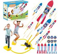 VIPNAJI Razzo Spaziale Giocattolo,Lanciarazzi Bambini con 6 Razzi di Schiuma,Lanciarazzi Giocattolo, razzo ad aria, per all'aperto LED razzo giocattoli, per Bambini di 3-12 Anni,Regalo per ragazzi