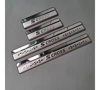 VIPOD 4 Pezzi Battitacco Auto AntiGraffio per Suzuki Sx4 S-Cross 2014-2023, Acciaio Inossidabile Prevenire L'Usura Graffi Adesivo