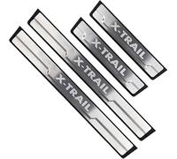 VIPOED 4 Pezzi Battitacco per Nissan X-Trail T33 T32 Accessories 2014-2023 2024 2025, Acciaio Inossidabile Batticalcagno Antiscivolo AntiGraffio Calciere Protezioni