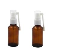 Vipolishtry Confezione da 2 flaconi spray per nasali in vetro ambrato da 30 ml, con rotazione a 360 gradi, vuoti, ricaricabili, per trucco, acqua, profumo, oli essenziali di iodio colloidale d'argento