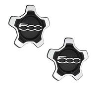 VIPORF 4 Pezzi Auto Coprimozzi Adesivo per Fiat 500X 2016-2021 2022, Centrale Copri Ruote Tappo Mozzo Ruota Cappellini Centro Accessori